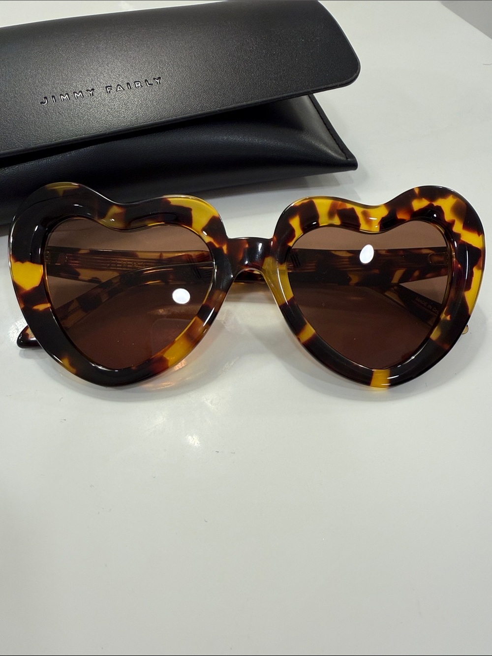 Jimmy Fairly Women’s Tortoiseshell Heart Sunglasses - Brown Lenses